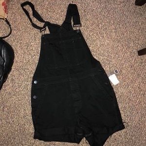 Black overalls from Free People